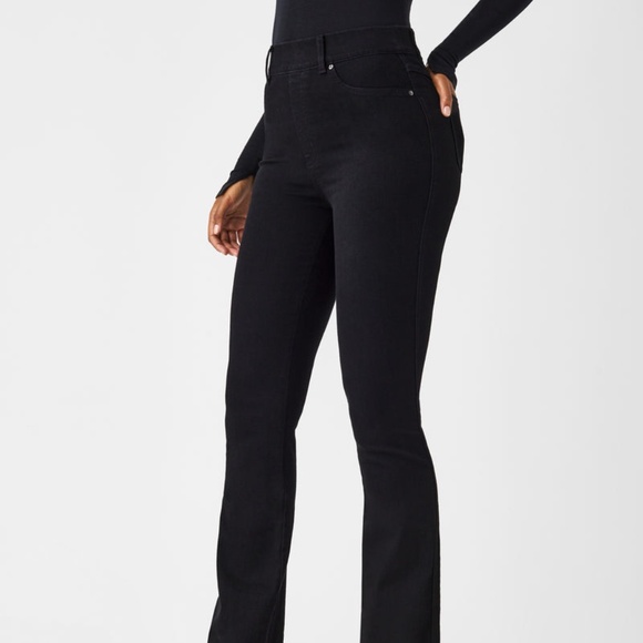 Spanx Women's Size L Black Original Everywhere Flare Jeans - Picture 1 of 9